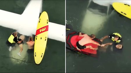 Heart-stopping rescue of North Carolina pilot after plane crash captured on drone footage goes viral