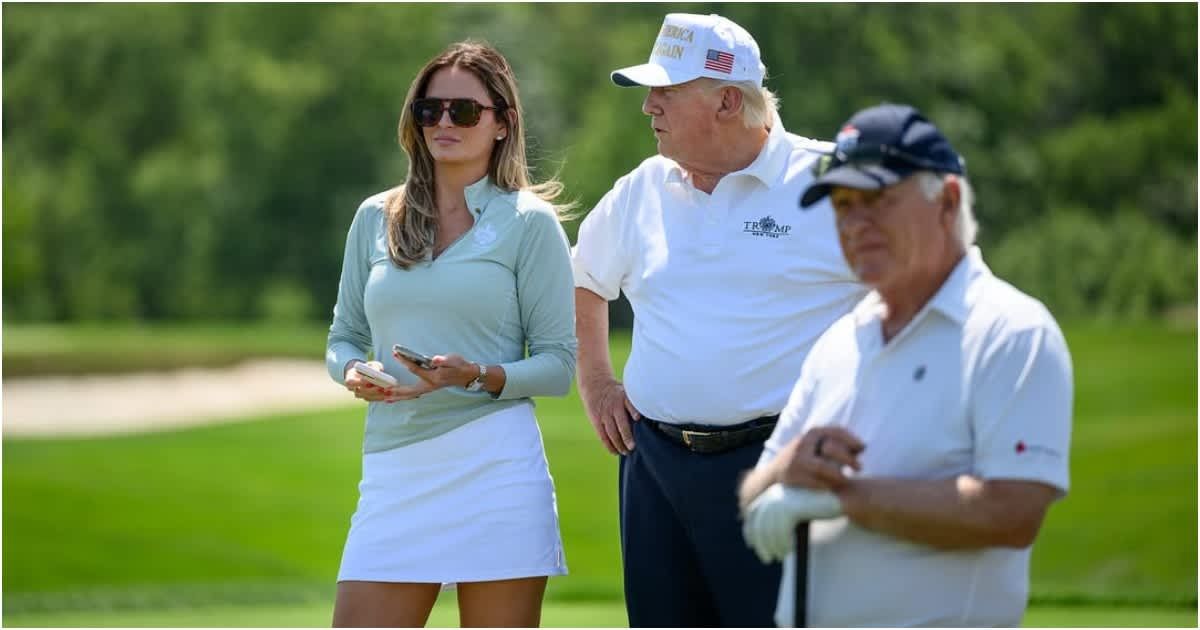 Trump’s assistant Margo Martin turns heads in her golf course outfit