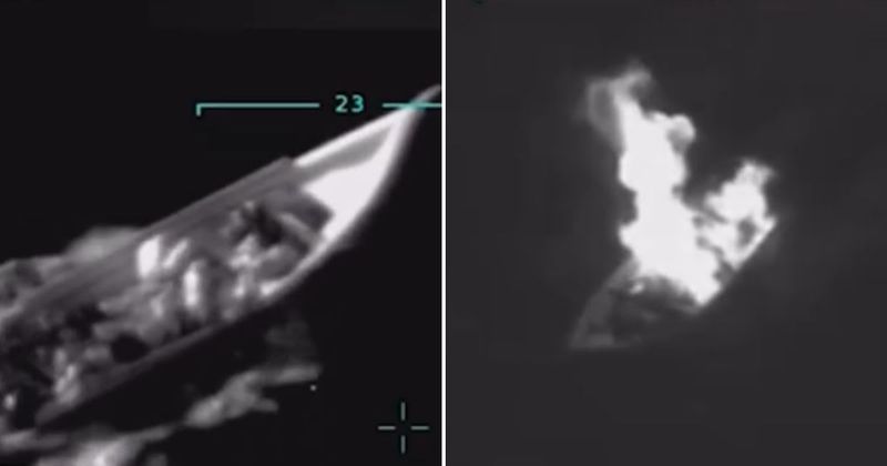 Trump hails dramatic video of US military wiping out ‘narcoterrorists’ on Venezuela drug boat
