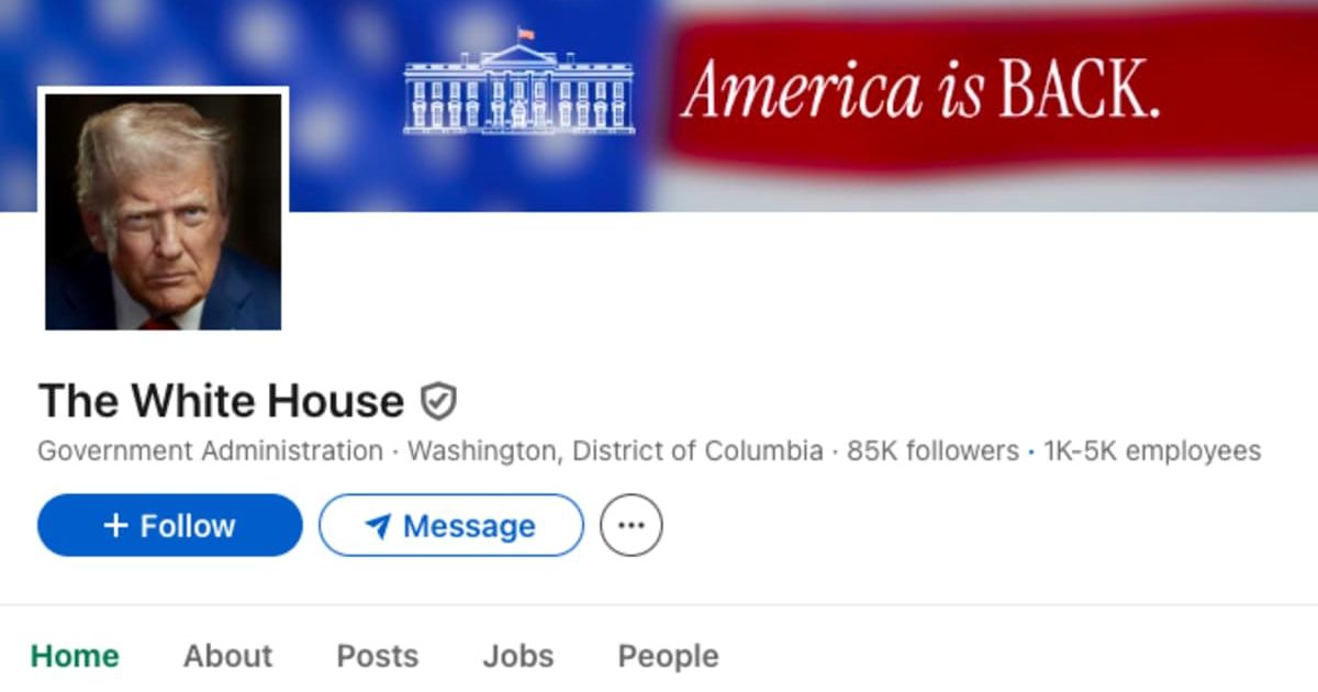 White House changes LinkedIn profile picture to Trump, Internet says 'whoever came with the idea is a genius'
