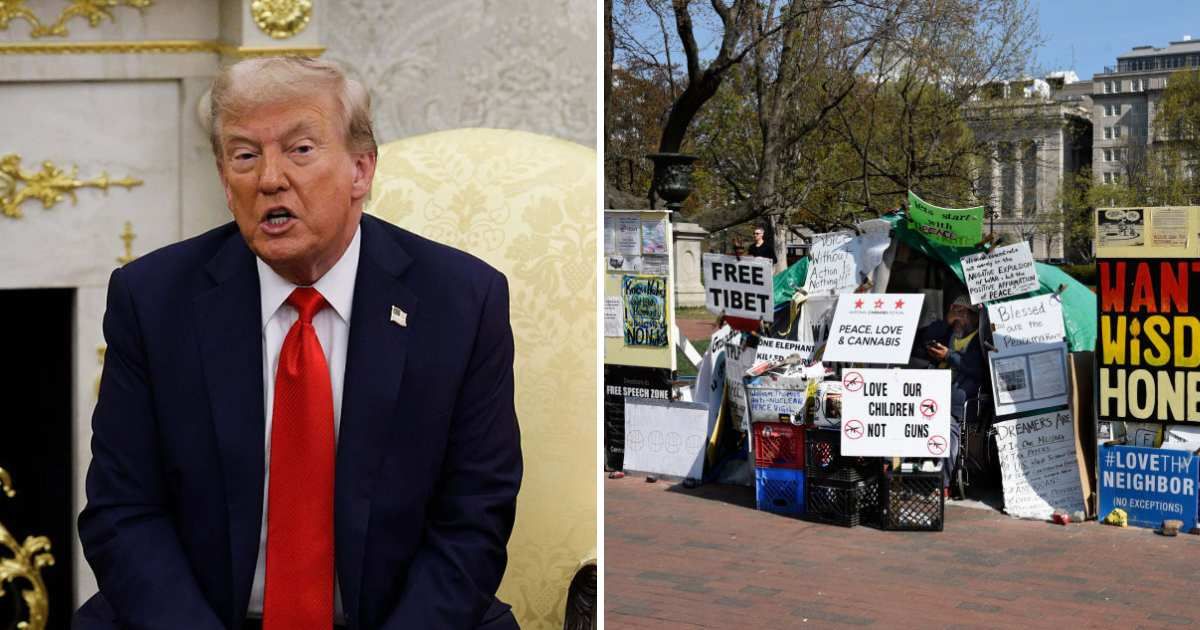 Trump orders removal of White House Peace Vigil tent after 44 years