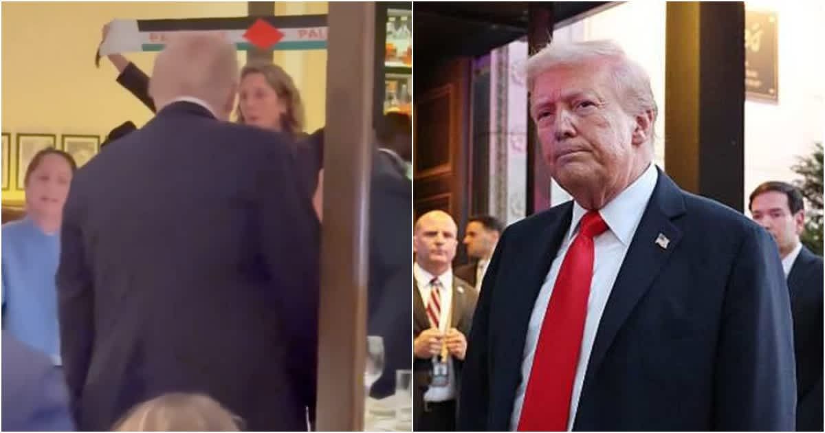 Trump’s DC dinner disrupted as pro-Palestinian protesters call him ‘Hitler of our time’