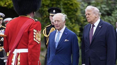 ‘Watch the sword!’: King Charles cautions Trump as they inspect guard of honour at Windsor Castle