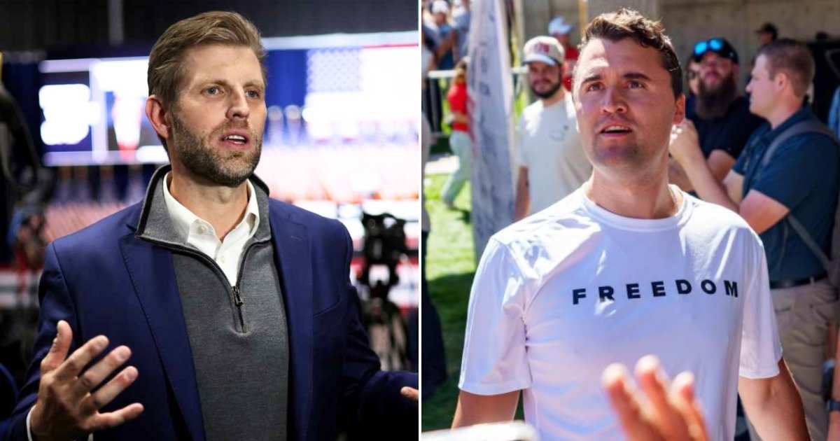 Eric Trump says Charlie Kirk was ‘probably a second son’ to Donald Trump, roasted for ‘amazing self-own’