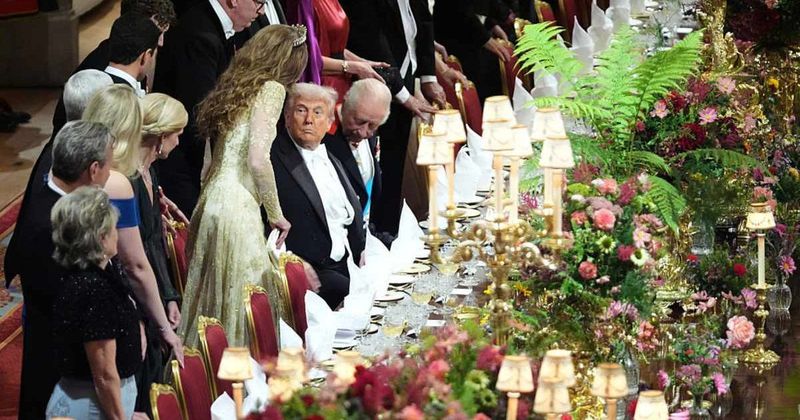 WATCH: Trump helps Kate Middleton take her seat in chivalrous moment at State Banquet