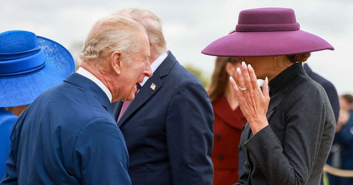 King Charles made a lighthearted joke while welcoming Melania Trump to Windsor Castle on September 17, 2025, in Windsor, England (Ian Vogler - WPA Pool/Getty Images)