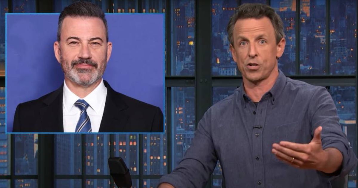 Seth Meyers used his 'A Closer Look' section to address Jimmy Kimmel's suspension on the Thursday, September 18 episode of 'Late Night' (Screengrab/@latenightsethmeyers/YouTube)
