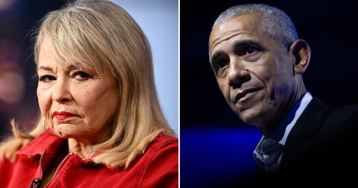 Roseanne Barr took aim at Barack Obama after he accused Trump of pressuring media companies (Getty Images)