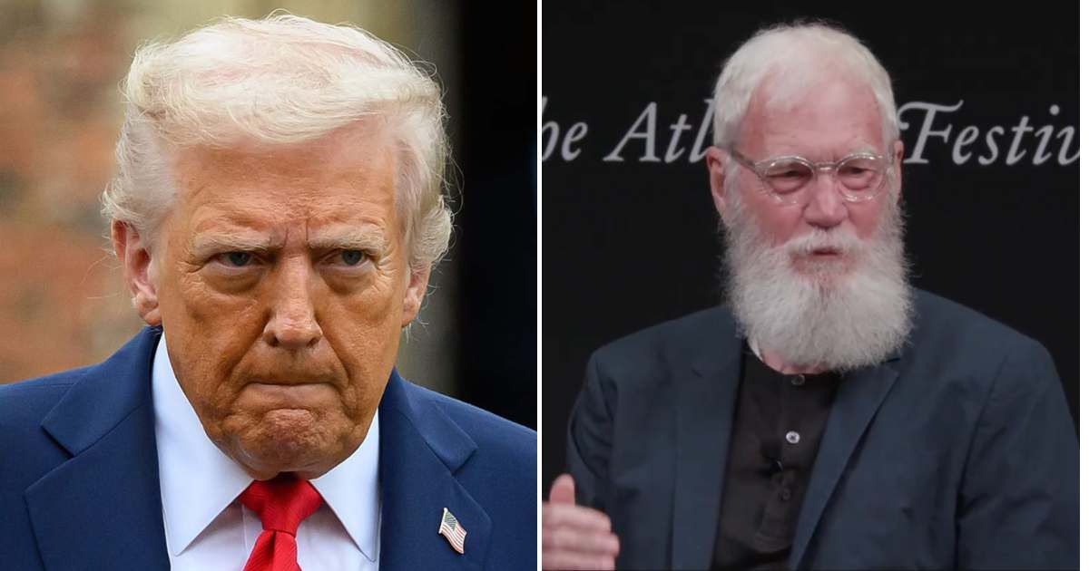 President Donald Trump went after David Letterman after he supported Jimmy Kimmel (Getty Images, X)