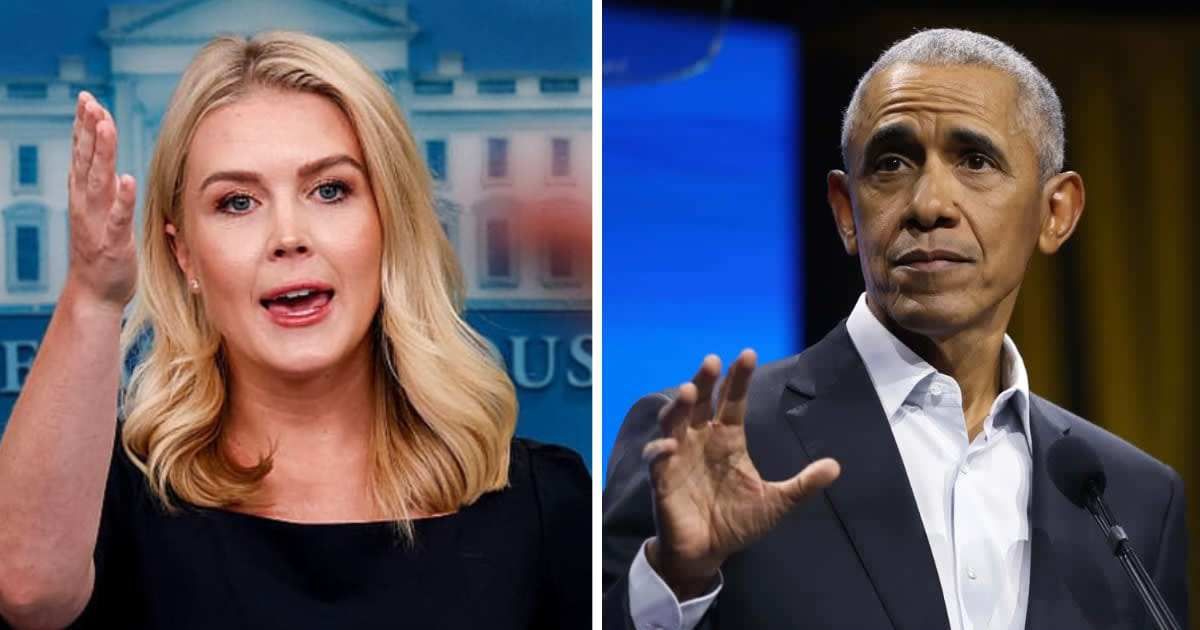Karoline Leavitt denied White House's involvement in Jimmy Kimmel's firing following Barack Obama's claim (Getty Images)