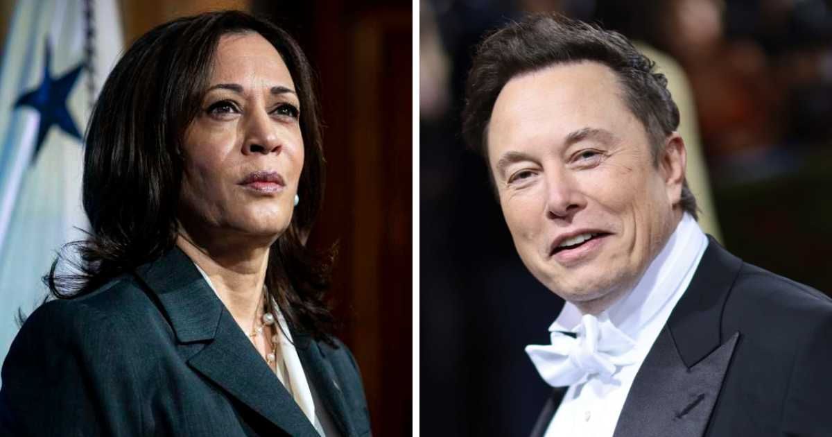 Elon Musk revisited Kamala Harris’ old call to ban Donald Trump from social media, indirectly backing the president (Getty Images)