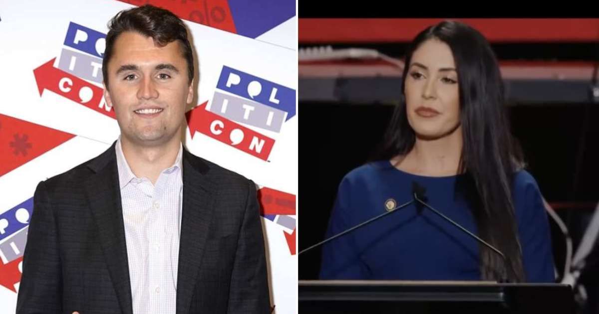 Anna Paulina Luna honored Charlie Kirk at his memorial, comparing him to John F Kennedy and Martin Luther King Jr and praising his power to inspire youth (Getty Images, @TPUSA/X)