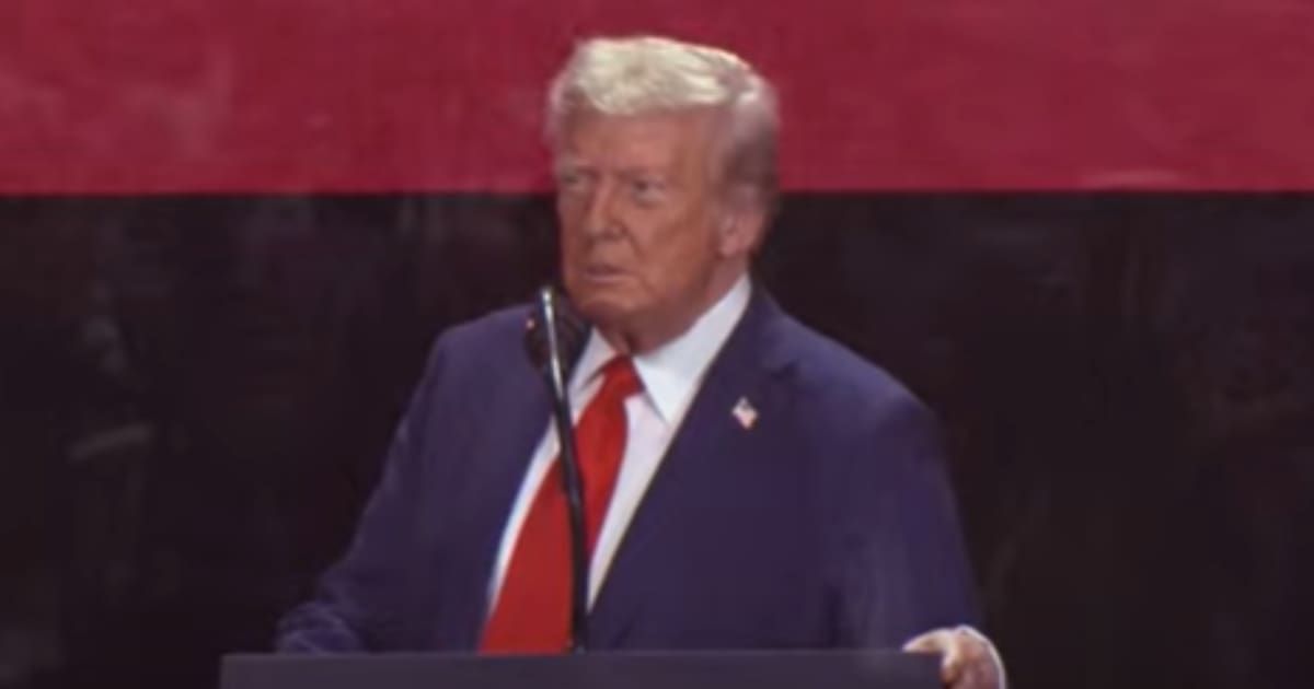 Donald Trump said that Charlie Kirk was murdered by a radicalized, cold-blooded monster for speaking the truth (Youtube screengrab TPUSA)