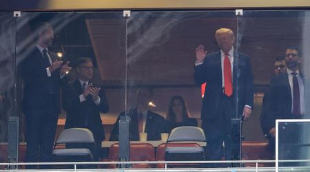 Viewers notice Trump sitting behind bulletproof glass at Charlie Kirk's memorial: 'Something rarely seen'