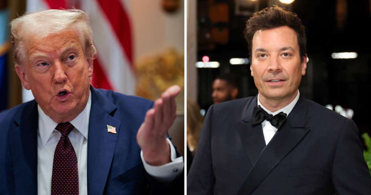 Donald Trump escalated his feud with Jimmy Fallon and other late-night hosts while speaking in New York City (Getty Images)