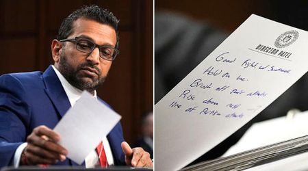 Kash Patel roasted after secret ‘motivational notes’ to himself during Congressional hearing go viral