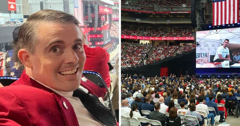 Wyoming state rep walks nearly three miles on crutches to attend Charlie Kirk memorial