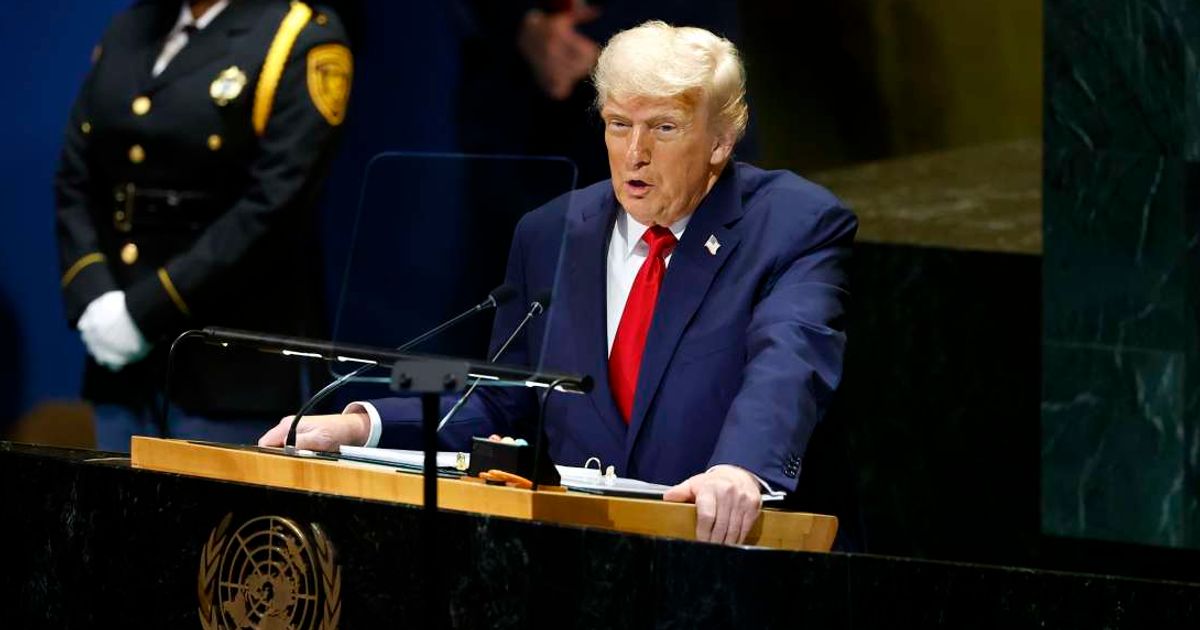 President Donald Trump revisited technical glitches at the United Nations following his speech (Getty Images)