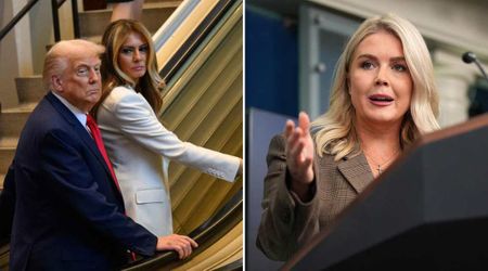 Karoline Leavitt alleges sabotage over Trump’s UN escalator malfunction