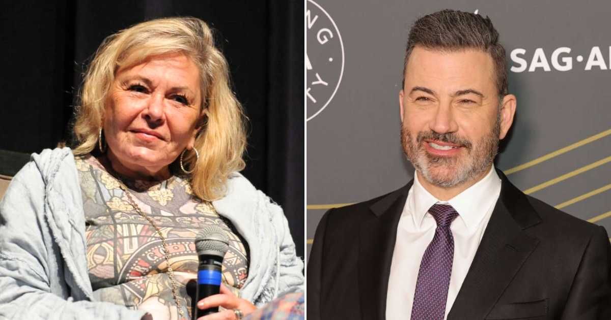 Comedian Roseanne Barr isn't too happy with late night host Jimmy Kimmel's slap-on-the-wrist suspension (Getty Images)