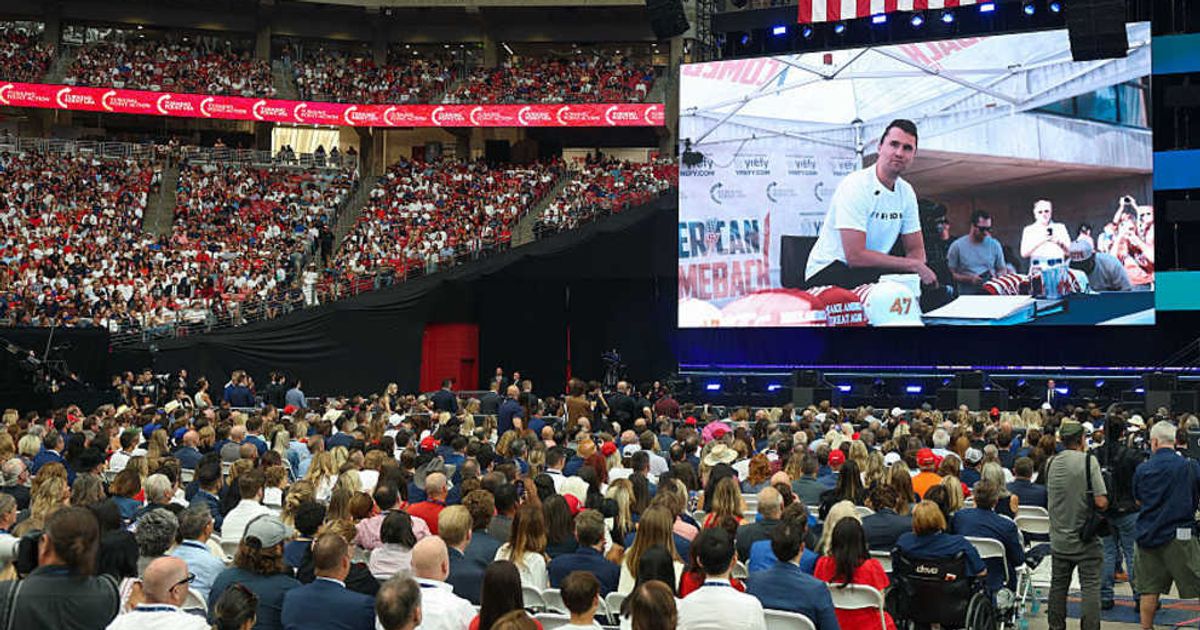 The memorial service is held for political activist Charlie Kirk at State Farm Stadium on September 21, 2025 in Glendale, Arizona (Getty Images)