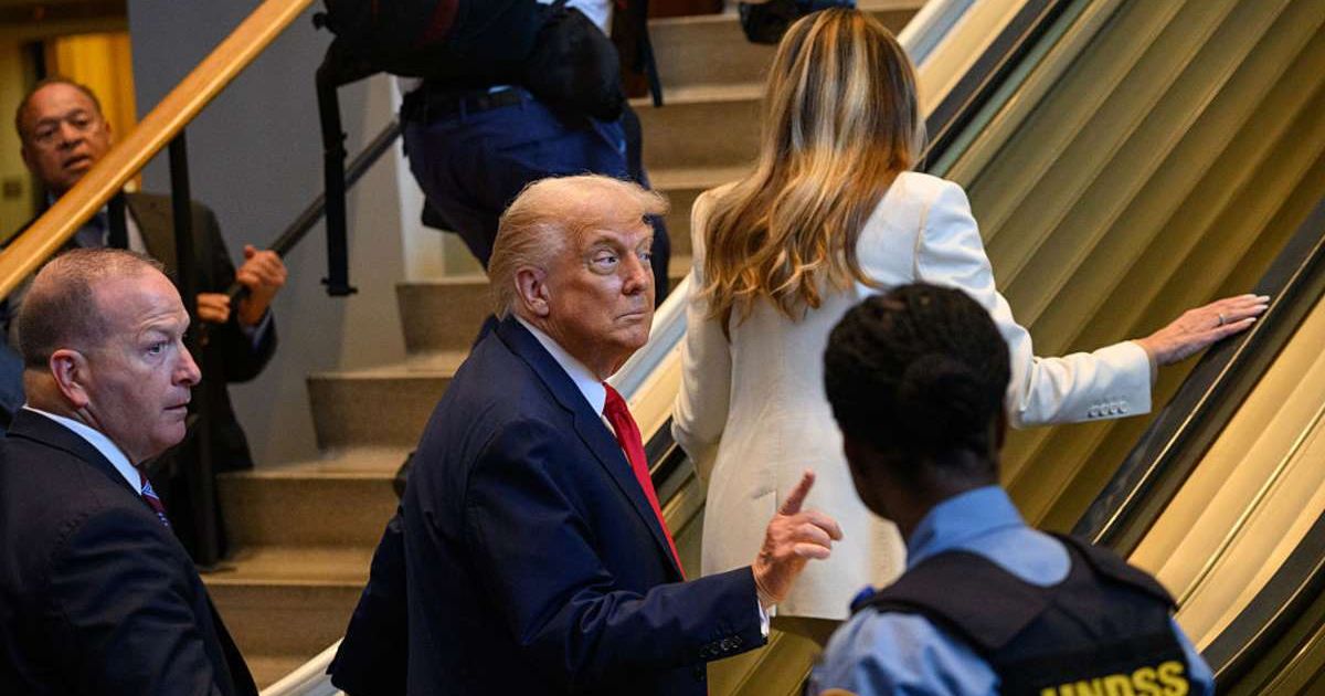 Donald Trump said that there were two things he got from the United Nations: a bad escalator and a bad teleprompter (Getty Images)