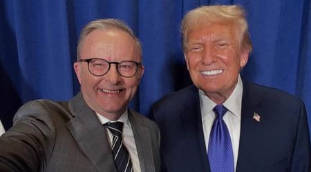 Body language expert reveals ‘mismatch in power’ in Trump and Anthony Albanese’s smiling selfie