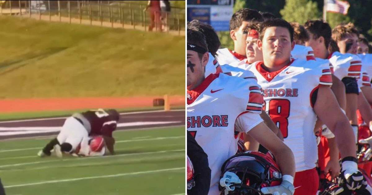 Kalamazoo Central player landed on Colton Mims during a game leaving a player with serious spinal injuries (CBS Detroit/YouTube, Courtney Mims/Facebook) 