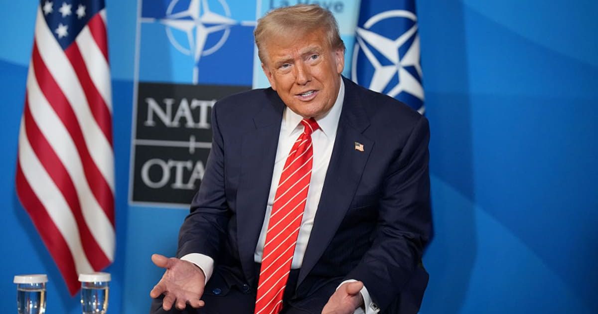 President Donald Trump answered questions during an Oval Office photo op with Recep Tayyip Erdogan (Andrew Harnik/Getty Images)