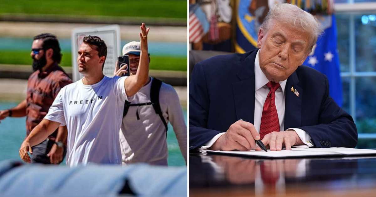 Donald Trump signed the TikTok deal while recalling Charlie Kirk’s advice on youth outreach (Getty Images)