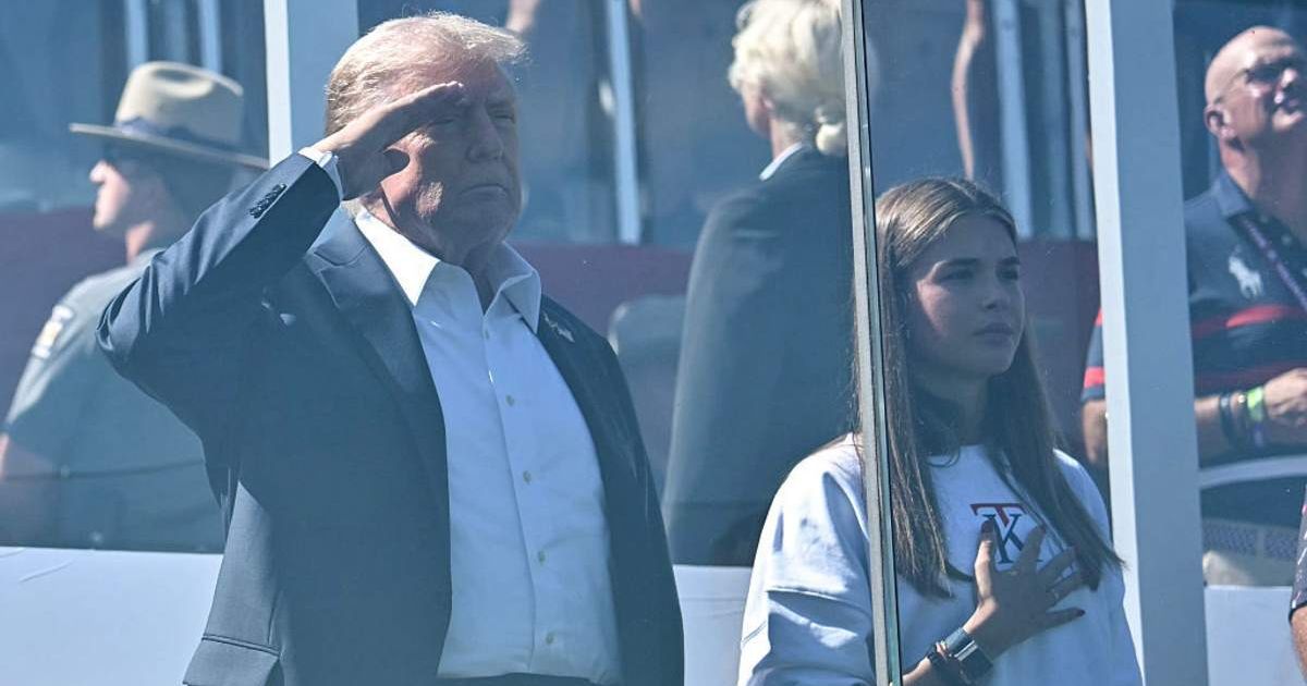 Donald Trump and granddaughter Kai Trump share a close bond at Bethpage Black during the 2025 Ryder Cup (Mandel Ngan-Pool/Getty Images)