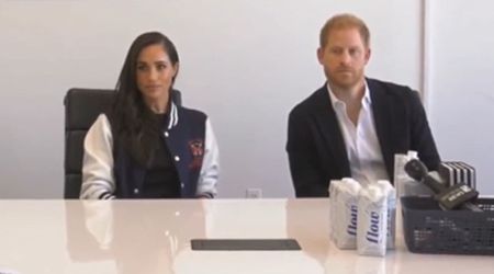 Expert notes Prince Harry ‘collapsing like a soufflé’ as Meghan Markle interrupts in old clip