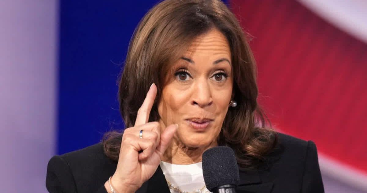 Kamala Harris joked about walking up the UN escalator in heels during her Philadelphia book event (Getty Images)