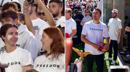 Fans honor Charlie Kirk with ‘FREEDOM’ T-shirts while cheering his favorite college football team