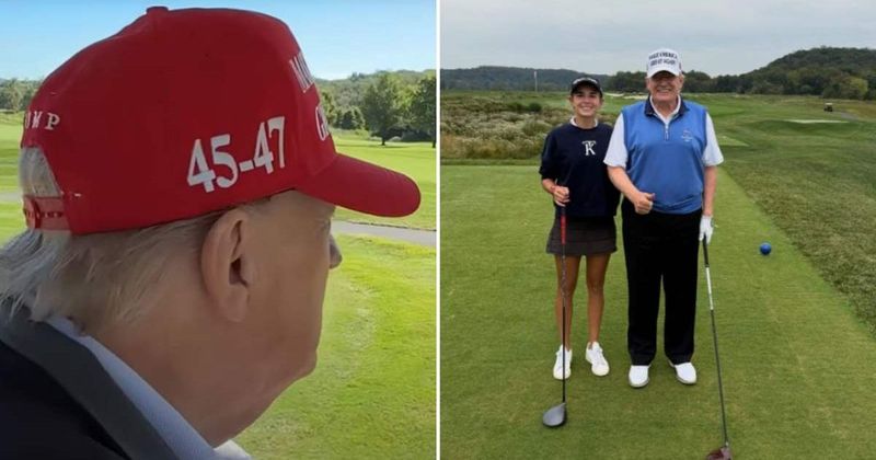 'Golfing with Grandpa': Kai gives fans a peek of her day with Donald Trump on the course