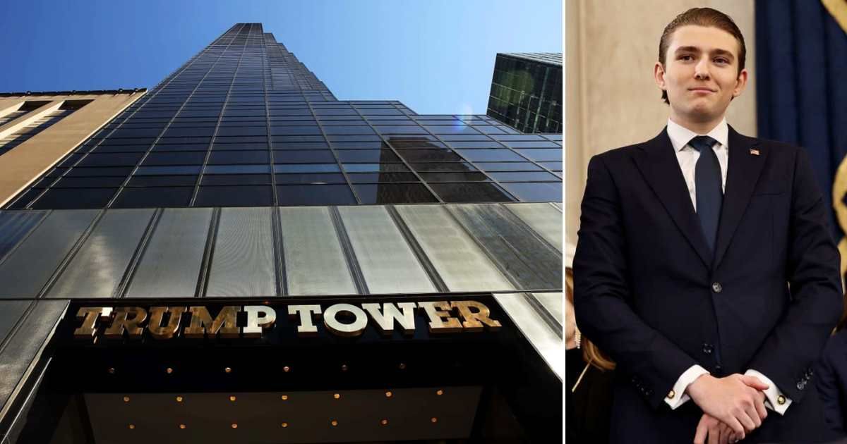 Barron Trump, the 19-year-old son of President Donald Trump, reportedly turned Trump Tower into his own private love nest (Getty Images)