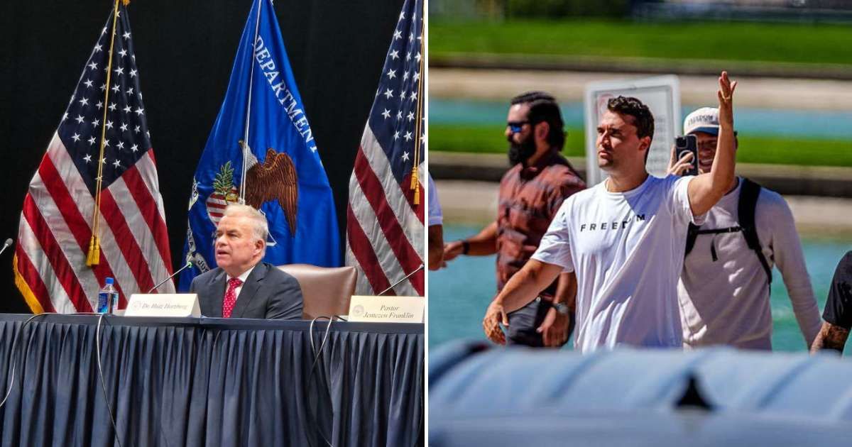 Hutz Hertzberg spoke at the Religious Liberty Commission meeting that honored Charlie Kirk (@TheNCRF/X, Getty Images)