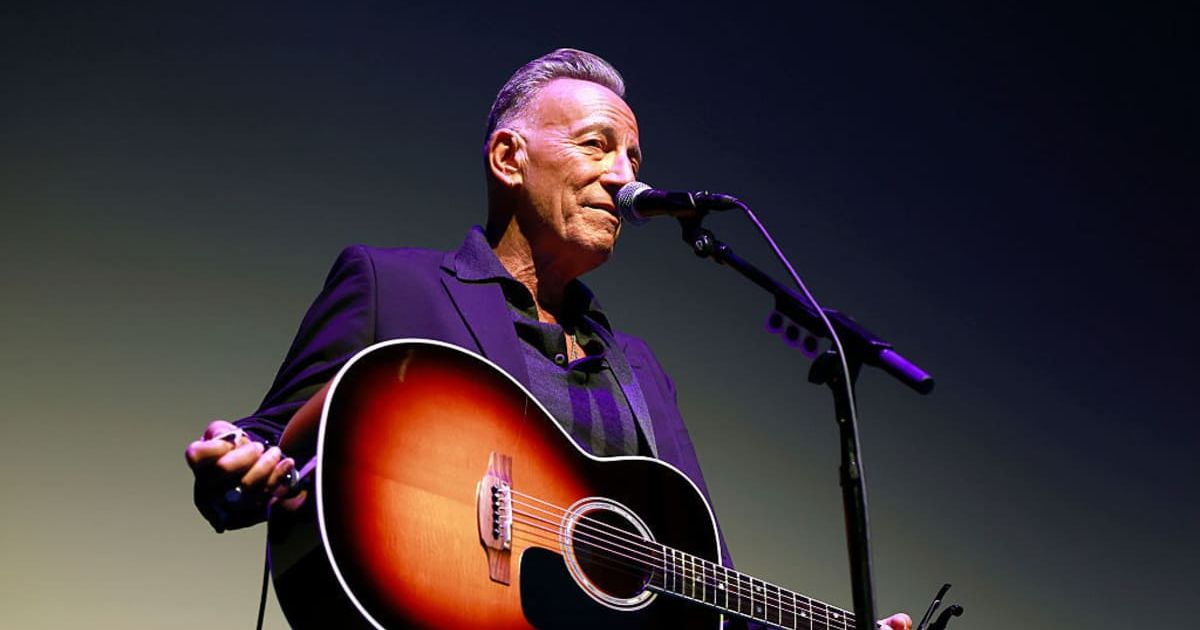 Bruce Springsteen addressed the crowd during a surprise appearance at the New York Film Festival premiere of his new biopic on September 28 in New York (Kevin Mazur/Getty Images for 20th Century Studios)