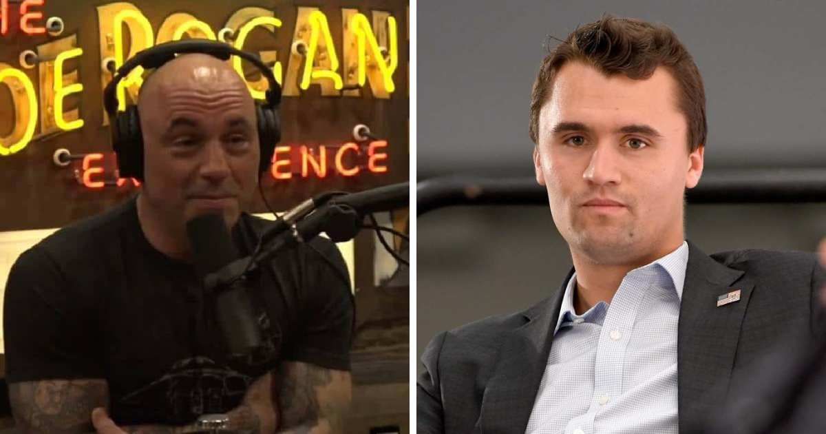 Weeks after learning on-air about Charlie Kirk’s killing, Joe Rogan said he is still shaken by how many self-proclaimed progressives celebrated his death (@PowerfulJRE/YouTube, Getty Images) 