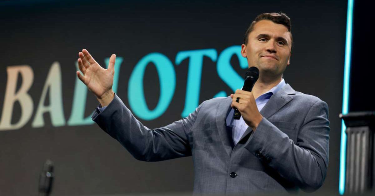 After Charlie Kirk was fatally shot, a rumor circulated online claiming he had once stopped on a dark highway to help a transgender man change a tire (Getty Images)