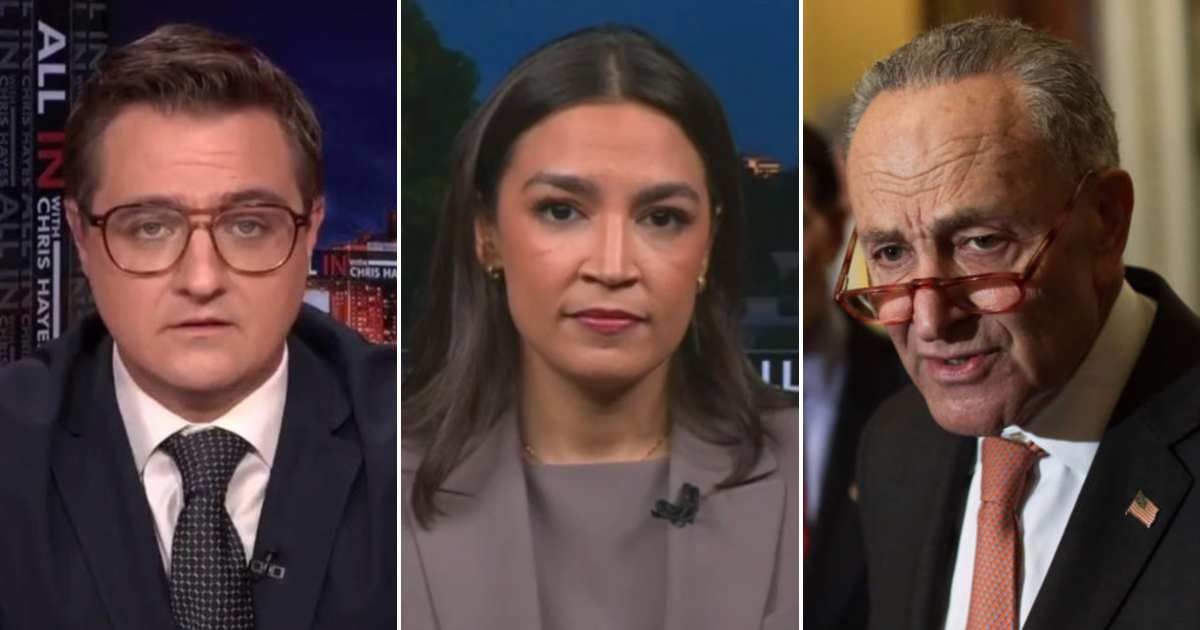 Chris Hayes’ question came as the clock struck midnight on September 30, marking the first federal government shutdown since December 2018 (MSNBC, Getty Images)