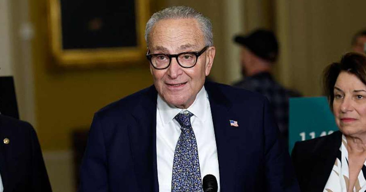 US Senate Minority Leader Charles Schumer (D-NY) speaks to the media at the US Capitol on September 30, 2025 in Washington, DC (Getty Images)