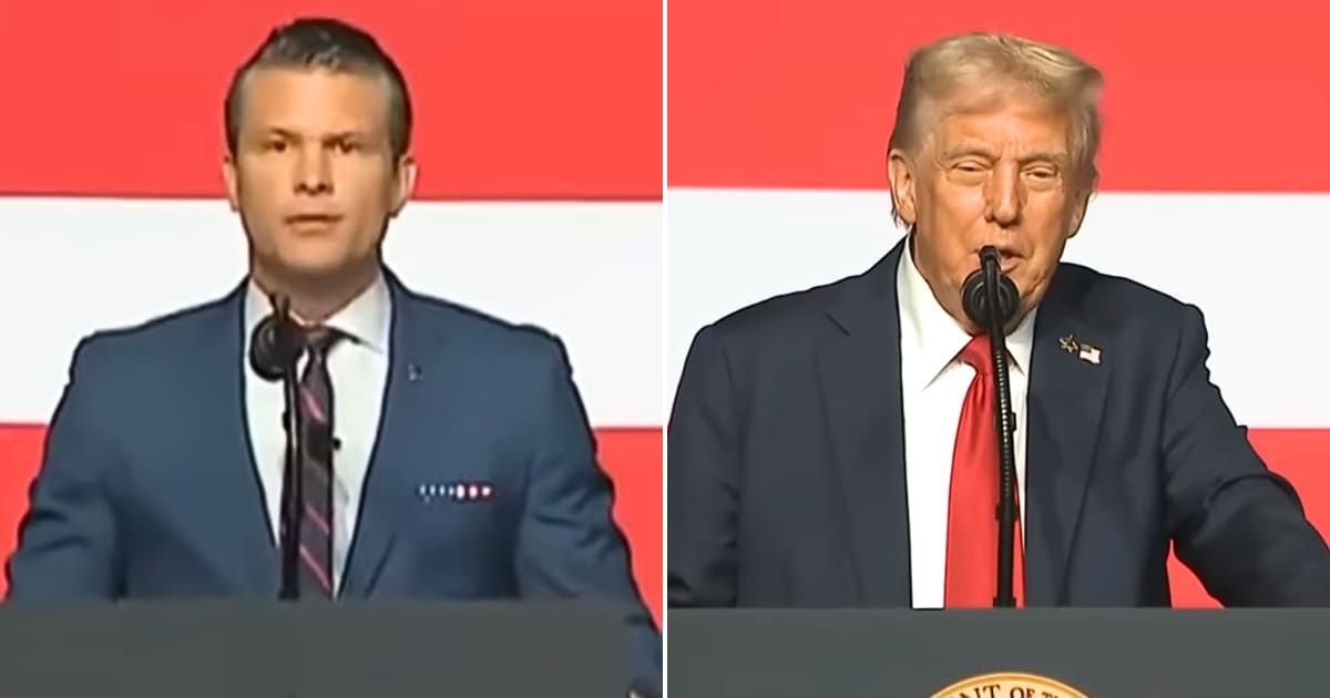 Social media claimed that military leaders stayed silent during speeches by Pete Hegseth and President Donald Trump (Screengrab/MSNBC/YouTube)