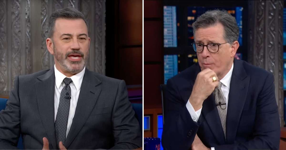 Jimmy Kimmel joked that Stephen Colbert’s staff offered to join his ABC show during his guest spot (Screenshot/YouTube)