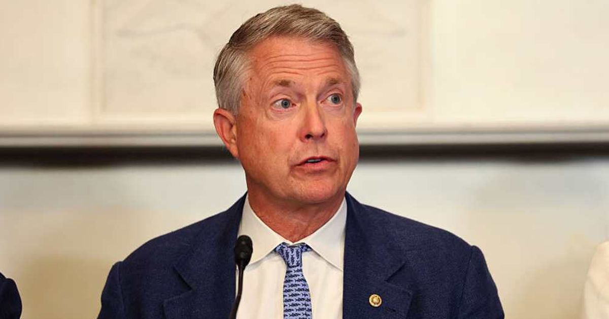 Sen Roger Marshall spoke at the US Capitol urging Congress to end gender-neutral passports (Getty Images)