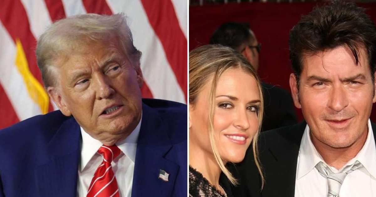 Charlie Sheen acknowledged that President Donald Trump had been right to warn Brooke Mueller’s parents against their marriage (Getty Images)