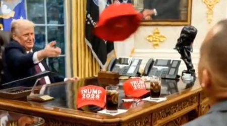 10 memes roasting Hakeem Jeffries as Trump’s AI hat toss goes viral