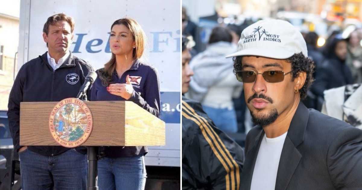 Casey DeSantis questioned Bad Bunny's identity (@caseydesantis/Instagram, Getty Images)