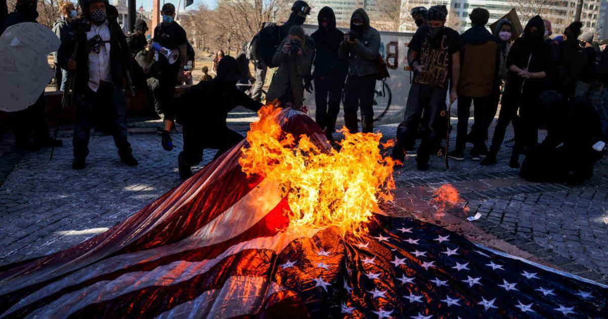 President Donald Trump has long sought to punish flag desecration, with his latest post reinforcing a law-and-order stance (Getty Images)