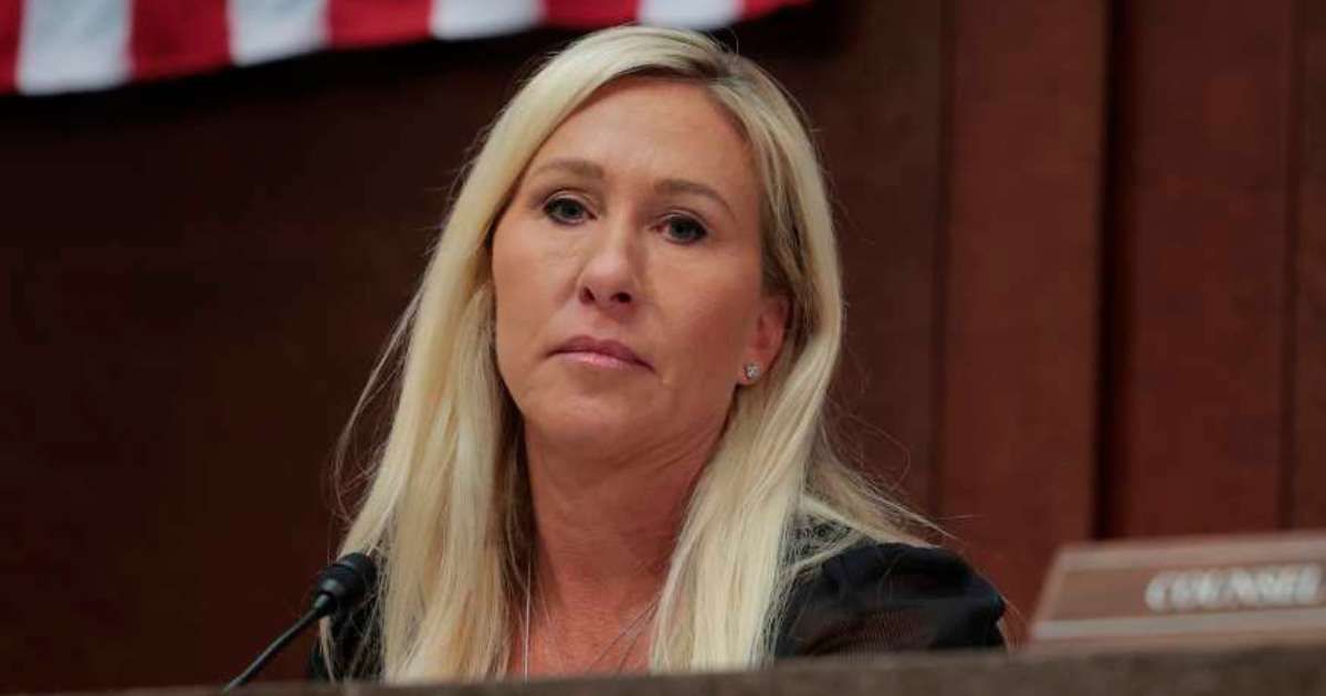 Marjorie Taylor Greene told InfoWars the shutdown was a 'big political fight and drama' (Getty Images)